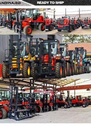 4WD 3-6Ton China Customized All-terrain Off-road  Fork Lift 3500KG Mini Forklift Trucks EPA 5Ton Forklift Manufacturer Price - Riparo82