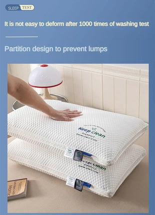 Neck Pillow Help Sleep And Protect The Neck Cervical Orthopedic Household Soybean Fiber SPA Massage Pillow For Sleeping New - Riparo82