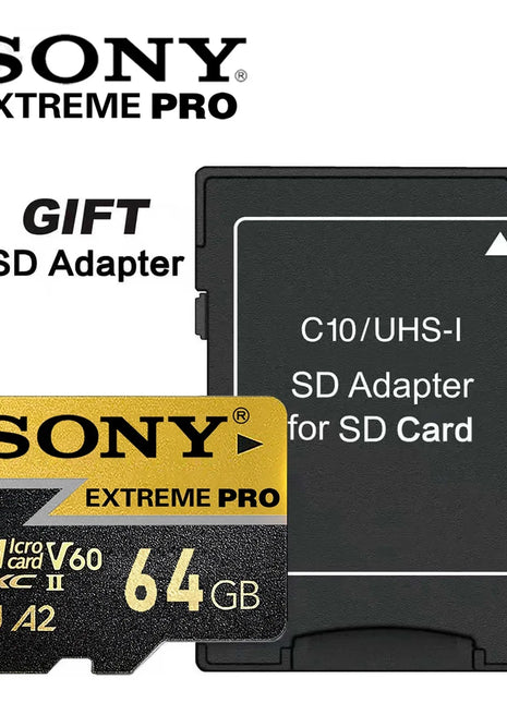 SONY Extreme PRO 1TB Scheda di memoria TF 64GB U3 V60 Schede flash TF ad alta velocità per telefono Drone Fotocamera 512GB 128GB 256GB Scheda Micro SD