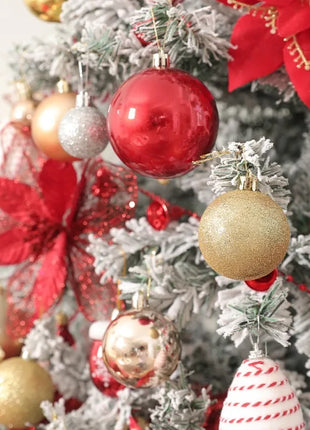 24 pezzi 6 cm grandi decorazioni con palline di Natale appese ornamenti pendenti per albero di Natale decorazioni per feste a casa di Natale 2026 accessorio di Capodanno - riparo82