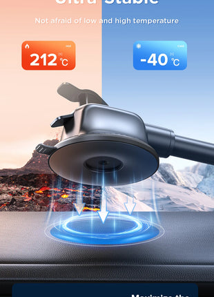 Dashboard Phone Holder for Car【360° Widest View】9in Flexible Long Arm, Universal Handsfree Auto Windshield Air Vent Phone Mount - Riparo82