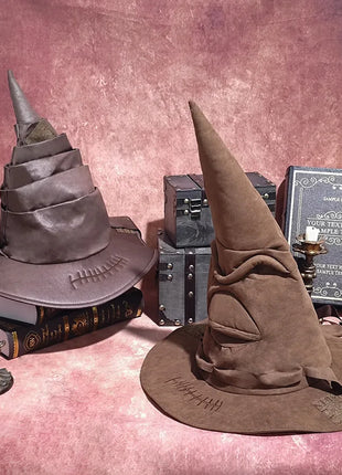 Anime Movies Witch Wizard Hat Potters Sorting Hat Leather Halloween Party Props Dress Up Hat Men Cosplay Costume Accessories - Riparo82