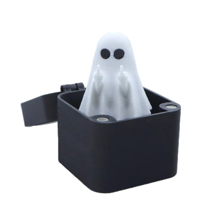 Halloween Creative Cute White Ghost Ornament Finger Surprise Gift Funny Prank Pop Up Gift Surprise Party
