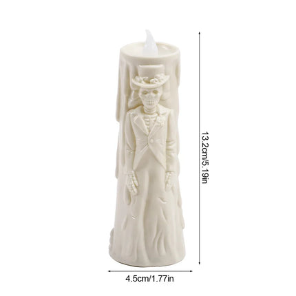 Halloween Horror Ghost Bride Groom LED Candle Electronic Light Halloween Skeleton Lamp Party Decoration Flameless Night Lights