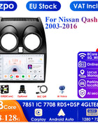 Hizpo 8G+128 AI Voice Car Radio Android Auto Multimedia For Nissan Qashqai J10 2006 2007 2008-2013 Carplay 4G 2din GPS autoradio - Riparo82
