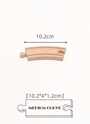 Nuovi tipi di parti di cingoli in legno Pista ferroviaria in legno di faggio Accessori per giocattoli adatti a tutte le marche Piste in legno Giocattoli per regali per bambini - riparo82
