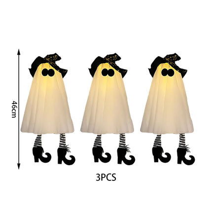 Halloween LED Light Up Witch Ghost for Halloween Party Home Indoor Outdoor Yard Decoration Scary Hanging Ornaments Gift