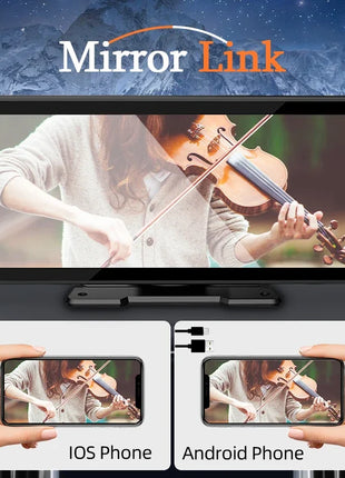 10.26"  Car Mirror Radio Multimedia Video Player Universal Wireless Carplay Android Auto Screen With Bluetooth AUX USB - Riparo82