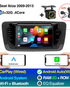 2 Din Car Radio for Seat Ibiza 2009-2013 Audio Multimedia Player CarPlay Android Auto GPS Bluetooth WIFI FM RDS Autoradio - Riparo82
