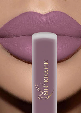 NICEFACE Nude Liquid Lipstick Ultra Matte Velvet Long Lasting Women Beauty Red Nonstick Cup Waterproof Lip Gloss Lips Cosmetics - Riparo82