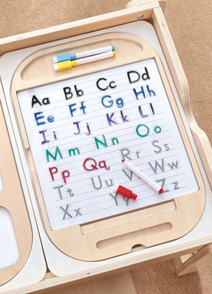 Tavolo sensoriale ottico in legno per bambini Montessori utilizzato per giochi da tavolo sensoriali Regalo di giocattoli per l'ortografia di numeri e lettere - riparo82