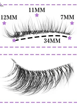 10 Pairs Faux Mink Eyelashes Handmade Natural False Eyelashes Soft Cross Messy Eye 3D Curly Eyelashes Extension Makeup Tools - Riparo82