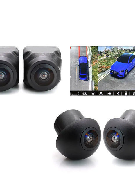3D Car 1080P/720P AHD 360 Degree Camera Panoramic Surround View Right+Left+Front+Rear View Camera System for Android Auto Radio - Riparo82