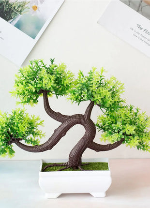 Artificial Plants Decoration Potted Bonsai Small Tree Pot Fake Plant Potted zen garden Ornaments Table Home Room Decoration