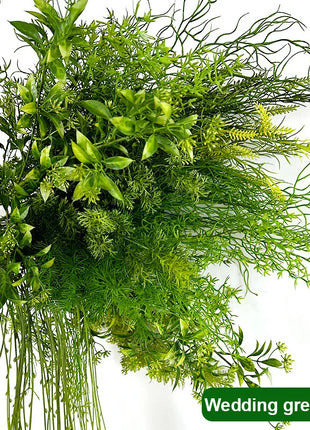 Artificial Fern Plant Branches Real Touch Elegant Greenery Fern Grass Touch Artificial Grass Elegant Fake Plants Wedding Deco