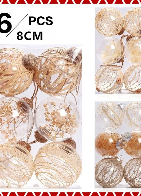 Ornamenti con palline di Natale in fattoria Decorazioni per l'albero di Natale Ornamenti pendenti di Natale Ghirlanda di tela per le vacanze di Natale Decorazioni per feste Boho - riparo82