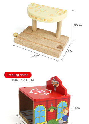 Tutti i tipi di binari del treno in legno Accessori Binari ferroviari in legno di faggio Ponte in legno Tunnel adatto per binari in legno Giocattoli per bambini - riparo82