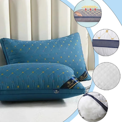 Hotel Pillows Bedroom Beds Sleep Cervical Pillows Middle-High Thickened Pillow Core Machine Washable and Sleep Aid Body Pillow