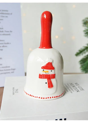 Set di stoviglie natalizie in ceramica dipinta a mano Simpatico piatto da bistecca natalizio Piatto piatto sottosmalto in rilievo - riparo82