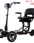 Foldable Mobility Scooter 4 Wheels For Old People Elderly Dual Motor 500W Folding Electric Scooter With Big Seat Blue Red White - Riparo82