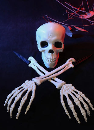 Halloween Decoration Skull Skeleton Horror Artificial Arm Outdoor Yard/garden Decorations Ghostface Hallowen Day of The Dead - Riparo82
