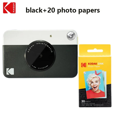 Nuovo KODAK ZINK Printomatic Digital Instant Printing Camera Stampa senza inchiostro Carta fotografica a colori Flash incorporato Carta opzionale