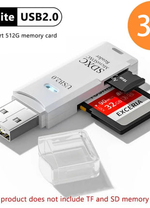 Lettore di schede USB 3.0 multifunzionale 2 in 1Micro SD TFMemoryCardReaderUSBFlashDrive Adattatore per schede per PC Accessori per laptop