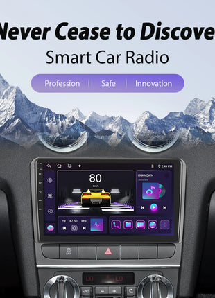 Podofo 6+128G Android 2Din Autoradio for Audi A3 2008-2012 Wireless CarPlay 9" IPS Screen Car Radio GPS Navigation Stereo Wifi - Riparo82