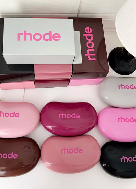 Original Luxury Rhode Woman Cosmetic Mirror Lipstick Blush Lip Gloss Portable Soft Silicone Storage Bag Toast Ribbon Gifts Cover - Riparo82