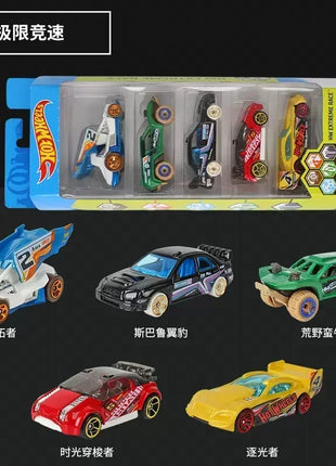 Hot Wheels Set 5 Auto Sportive 1:64 - Pack Modellini Metallo Pista
