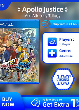 Sony PlayStation 4 offerte di gioco-Apollo Justice: Ace advocal Trilogy-cartuccia fisica per giochi PS4 originali al 100%