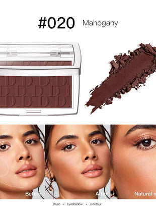 Matte Natural Cheek Tint Blush Palette Face Contouring Face Blusher Single Waterproof Matte Peach Rouge Contour Shadow Palette M - Riparo82