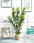 Simulation Green Plant Simulation Lemon Tree Pot Large Green Plant Bonsai Shopping Mall Restaurant Decoration on The Ground