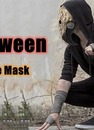 Gothic Black Death Plague Doctor Mask Halloween Party Cosplay Steampunk Bird Beak Mask Scary Costume Long Nose Crow Beak Masks - Riparo82