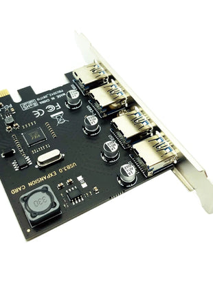 Scheda di espansione PCI-E USB 3.0 a 4 porte Adattatore HUB PCI Express PCIe USB 3.0 Controller USB 3.0 a 4 porte USB 3 0 PCI e PCIe Express 1X - Riparo82