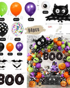 Halloween Bat Balloon Garland Arch Kit Black Orange Ballon 3D Bat Spider Sticker Eye Pumpkin Halloween Party Decoration Supplies - Riparo82