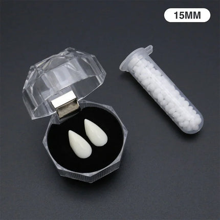 Vampire Teeth Props With Glue Halloween Party Resin Fangs Decoration Halloween Horror Friends Gifts Cosplay Witch False Fangs