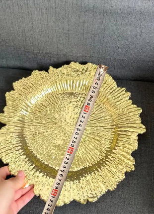 150/300pc Piatti caricabatterie rotondi Centrotavola Piatto di presentazione in plastica Set Decorazioni per la tavola Matrimoni Banchetti Natale - riparo82