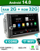 2 din Android 14 10.1 inch Universal Car Radio Stereo Rotate Touch Screen Wireless Carplay android auto GPS WIFI 4GLTE autoradio - Riparo82