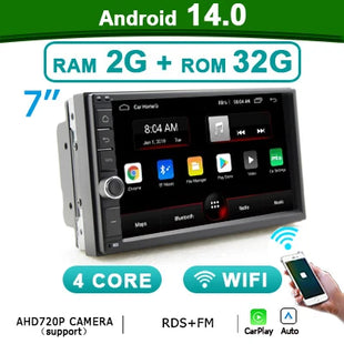 2 din Android 14 10.1 inch Universal Car Radio Stereo Rotate Touch Screen Wireless Carplay android auto GPS WIFI 4GLTE autoradio - Riparo82