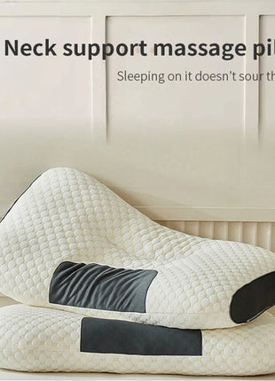 Neck Pillow Help Sleep And Protect The Neck Cervical Orthopedic Household Soybean Fiber SPA Massage Pillow For Sleeping New - Riparo82