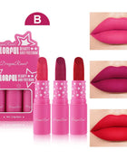 3Pcs/Box Korean Matte Lipstick Set for Women Waterproof Long-Lasting High Pigmented Lipgloss Cosmetic Beauty Makeup - Riparo82