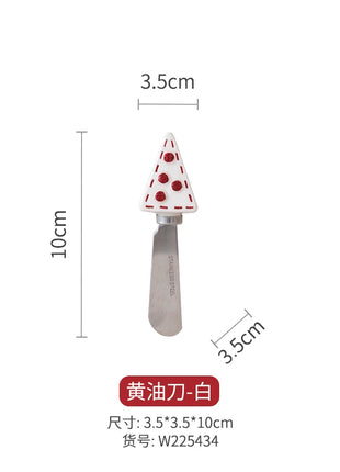 Set di piatti di Babbo Natale dipinti a mano nordici Set di stoviglie per tazze d'acqua con teiera sigillata in ceramica a rilievo rosso - riparo82