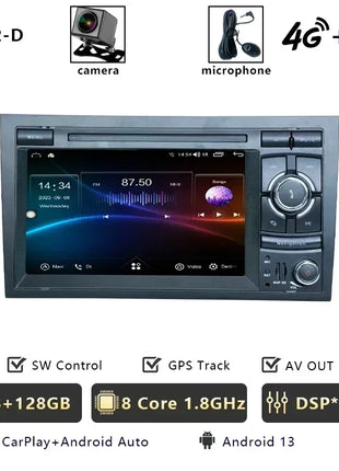 Car Radio Multimedia Wireless Carplay For Audi A4 B6 B7 S4 RS4 2002-2012 CHSTEK Bluetooth Android GPS WIFI 4G Auto Screen Stereo - Riparo82