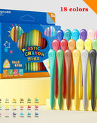 12/18/24/36 Colors Non-dirty Hand Plastic Crayons Washable and Erasable Color Crayons Children’s Painting School Office Supplies - Riparo82