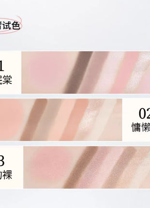 Qianyan Cheeryep Eyeshadow Palette Blush Multi-purpose Matte Satin Shimmer Face Makeup Cosmetics - Riparo82