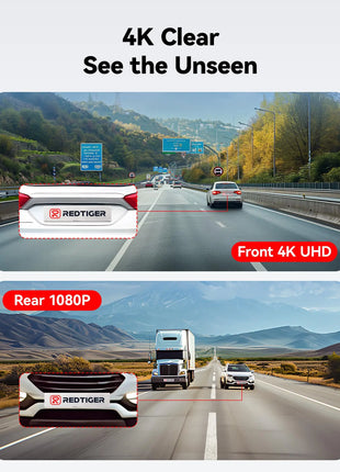 Dash Cam 4K WiFi GPS Dash Camera for Cars Mini Front Car DVR 24H Parking Mode G-Sensor Car Driving Video Recorder Loop Recording - Riparo82