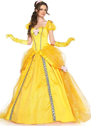 Disney Movie La Bella e la Bestia Cosplay Belle Principessa Abito per adulti Halloween Carnevale Festa Ballo Costumi da donna Regalo di Natale per donna