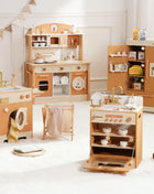 Robotime Cucina da gioco in legno Set da gioco da cucina per bambini Lavatrice Lavastoviglie Set da gioco da cucina per bambini Regalo per ragazzi e ragazze Caramello - riparo82