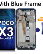 POCO X3 Display Per Xiaomi POCO X3 Display LCD Touch Screen Digitizer Assembly Per POCO X3 Pro NFC LCD M2102J20SG Display - riparo82